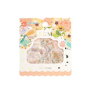 Flowers and Birds - Flake Sticker (Gold Foil Stamping)