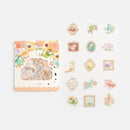 Flowers and Birds - Flake Sticker (Gold Foil Stamping)