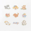 Puppy Fun - Flake Sticker (Gold Foil Stamping)