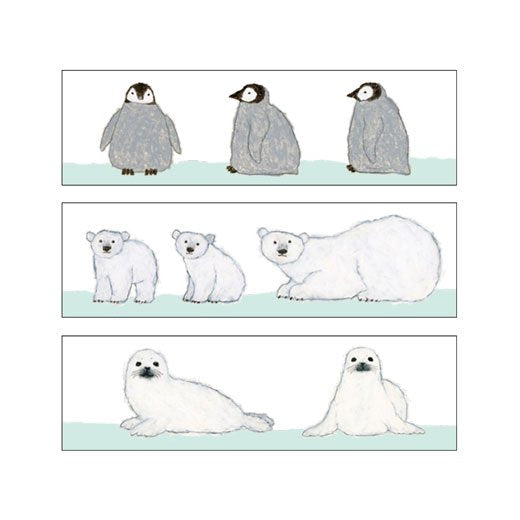 Polar Bears, Penguins & Seals - Clear Washi Tape