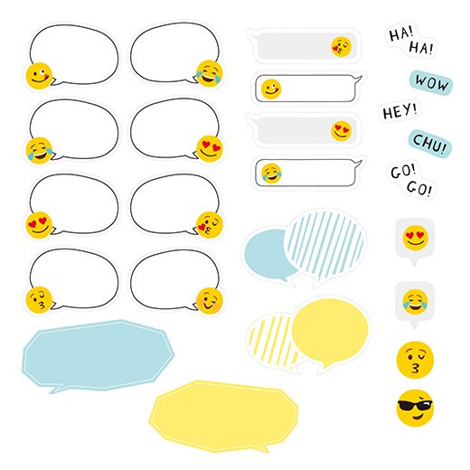 Smiley Faces - Flaky Series Stickers