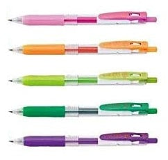 ZEBRA SARASA CLIP 0.5MM FINE POINT GEL INK PENS - Singles