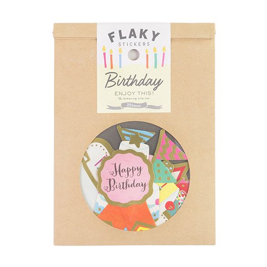 Happy Birthday - Flaky Series Stickers