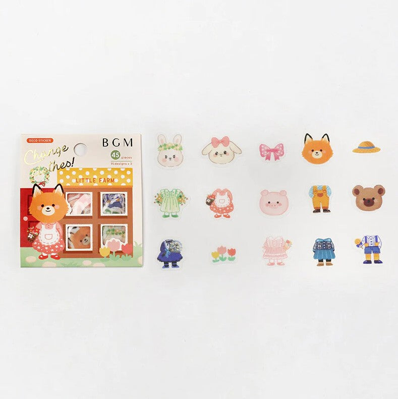 Mix & Match Farm Animals - Flake Stickers