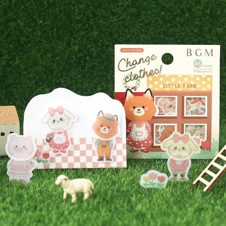 Mix & Match Farm Animals - Flake Stickers