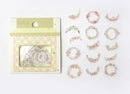 Flower Wreaths - Flake Sticker (Gold Foil Stamping)