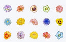 Flowers - Flake Sticker (Gold Foil Stamping)