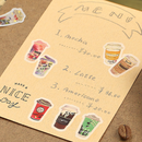 To-Go Coffee - Flake Sticker (Gold Foil Stamping)