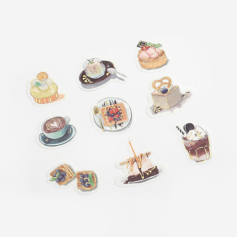 Café Treats - Flake Sticker (Gold Foil Stamping)