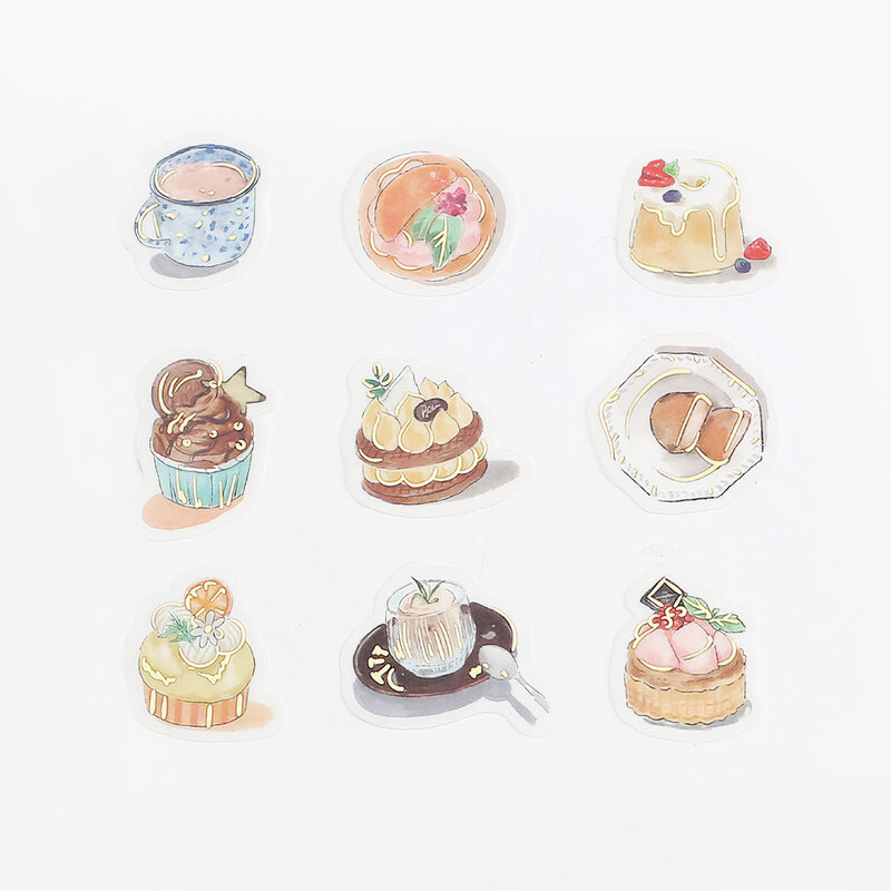 CafÃ© Treats - Flake Sticker (Gold Foil Stamping)