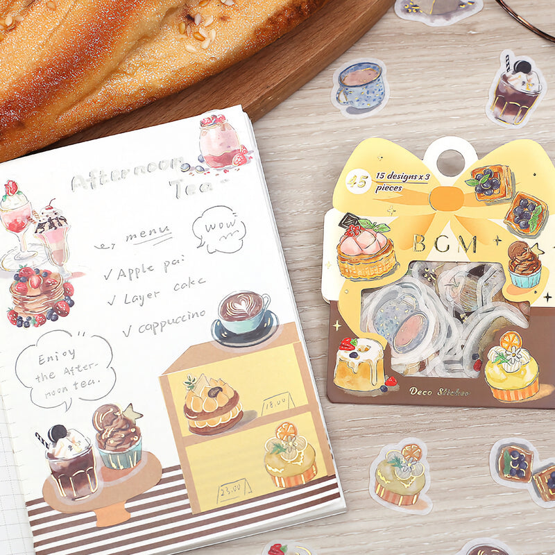 CafÃ© Treats - Flake Sticker (Gold Foil Stamping)