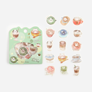 Latte Art - Flake Sticker (Gold Foil Stamping)