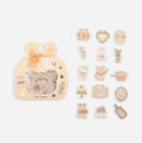 Teddy Time - Flake Sticker (Gold Foil Stamping)