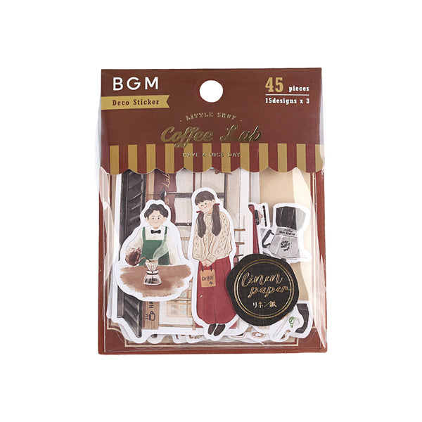 Coffee Shop (Little Shop series) - Textured Linen Stickers