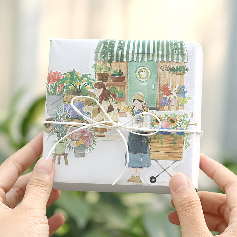 Flower Shop (Little Shop series) - Textured Linen Stickers