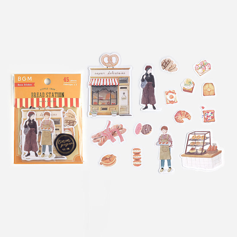 Bread Shop (Little Shop series) - Textured Linen Stickers