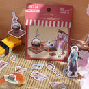 Japanese Restaurant (Little Shop series) - Textured Linen Stickers