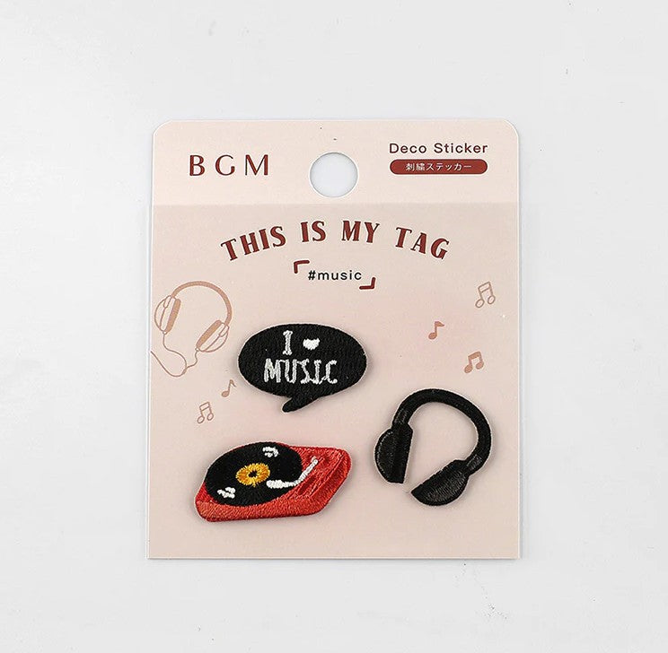 Music - Embroidery Stickers