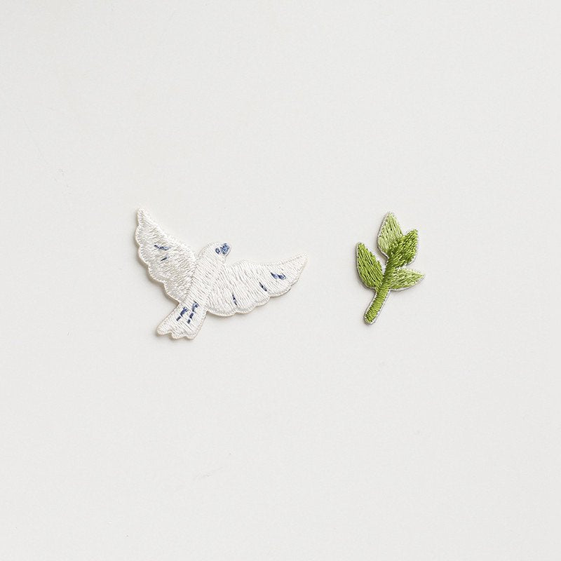Dove & Olive Branch - Embroidery Stickers