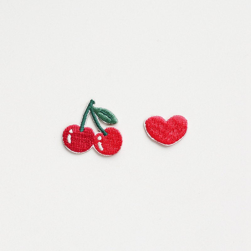 Cherry & Heart - Embroidery Stickers