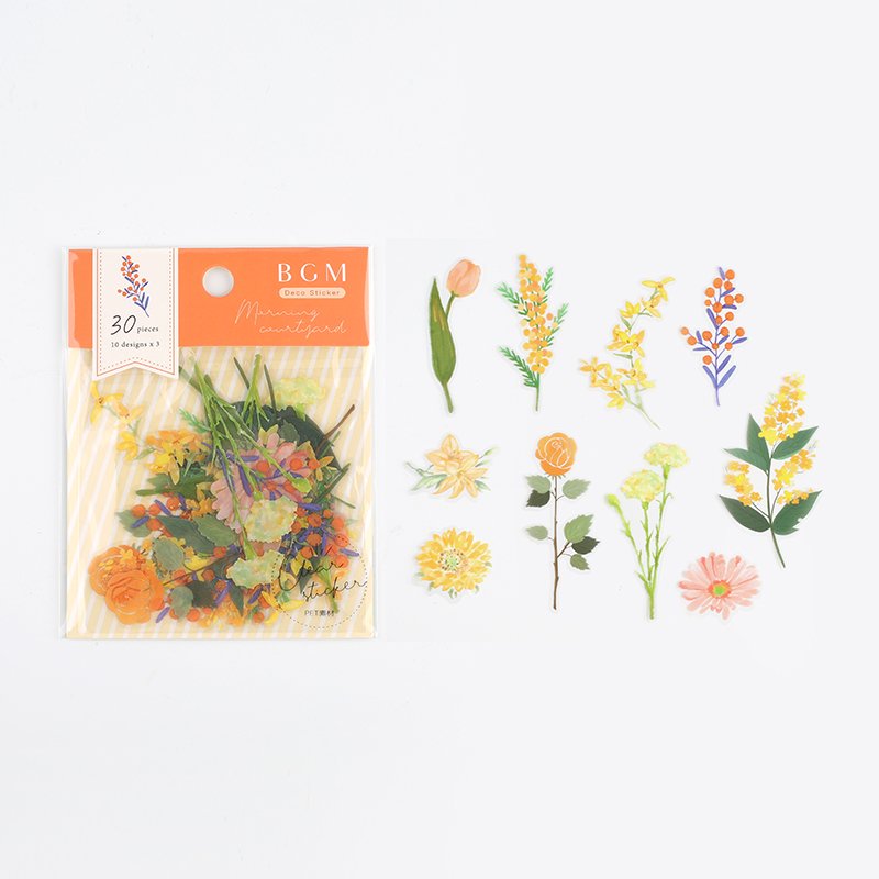 Yellow (Morning Courtyard Series) - Transparent Flake Stickers