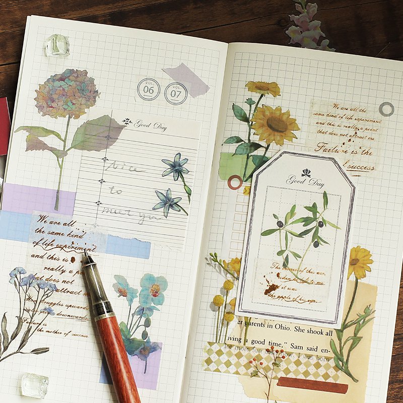 Yellow (Sunset Garden Series) - Transparent Flake Stickers