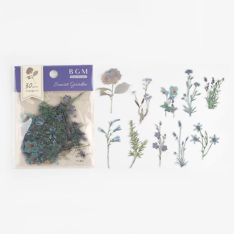 Purple (Sunset Garden Series) - Transparent Flake Stickers