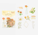 Yellow (Flowers Bloom Series) - Transparent Flake Stickers