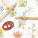 Yellow (Flowers Bloom Series) - Transparent Flake Stickers