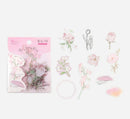 Pink (Flowers Bloom Series) - Transparent Flake Stickers