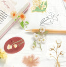 Red (Flowers Bloom Series) - Transparent Flake Stickers