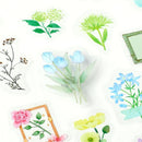 Light Green (Bottle of Flower Series) - Clear Flake Stickers