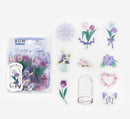 Purple (Bottle of Flower Series) - Clear Flake Stickers